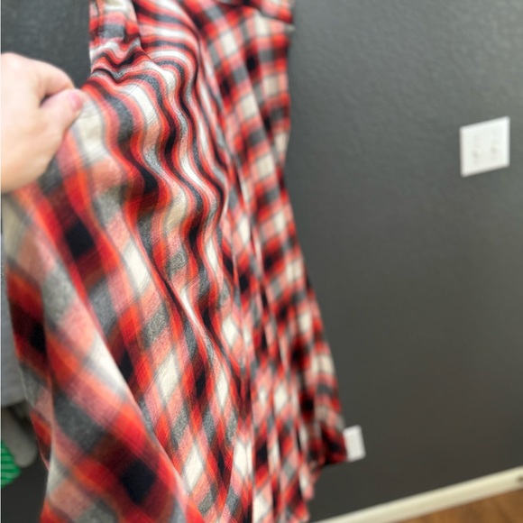 EUC. GAP - a-line/flare Maxi Skirt - Red, Black, White plaid flannel - Picture 6 of 16